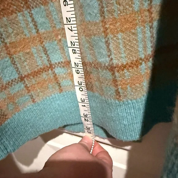 Talbots Brown and Blue wool blend cardigan - Picture 5 of 5